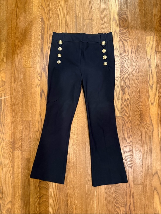 10 Crosby Derek Lam Pants - 10 Crosby Derek Lam Black Boot Cut Flare Pants with Gold Buttons